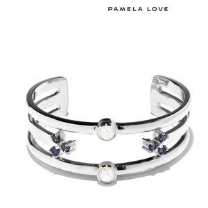 Pamela Love "kinetic cuff" with iolite and moon stone